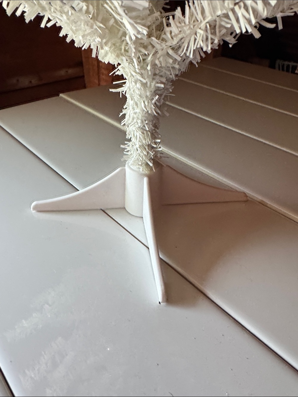 White Artificial 24 inch Holiday Tree - Elegant Minimalist Decor - Picture 2 of 3